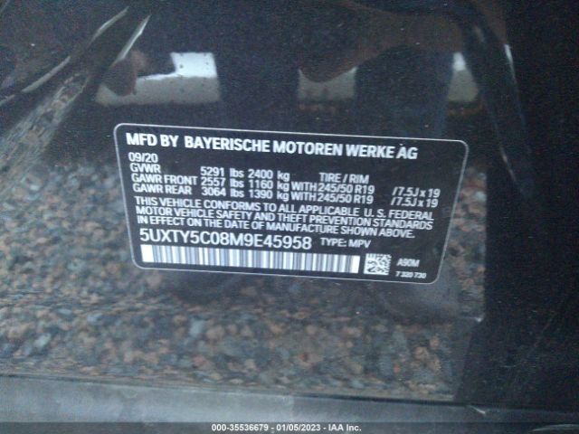 5UXTY5C08M9E45958 BMW X3 Xdrive30i