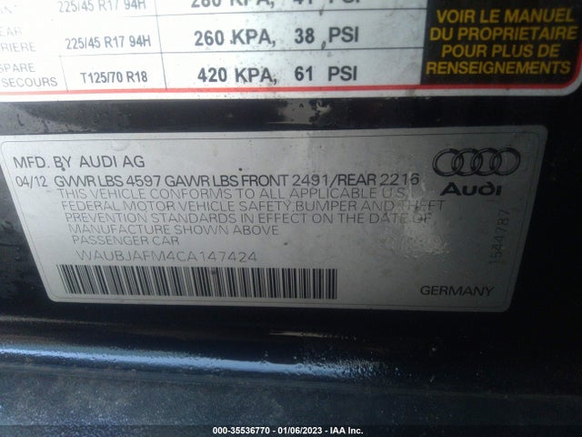 WAUBJAFM4CA147424 Audi A3 2.0 Tdi Premium