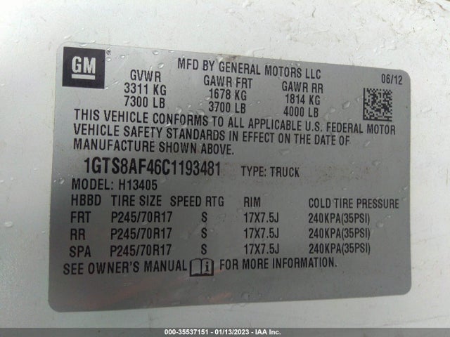 GMC SAVANA CARGO VAN 2012 1GTS8AF46C1193481 Image 10