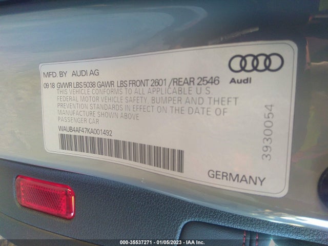 Audi S4 Premium Plus 2019 WAUB4AF47KA001492 Image 9