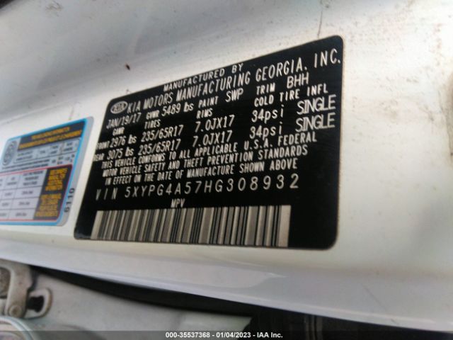 5XYPG4A57HG308932 KIA Sorento Lx V6