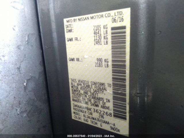 1N4AA6AP8HC362268 Nissan Maxima Platinum