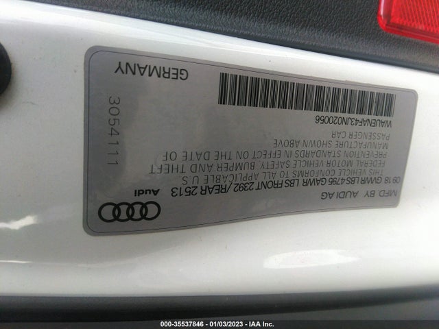 Audi A4 Premium Plus 2018 WAUENAF43JN020056 Image 9