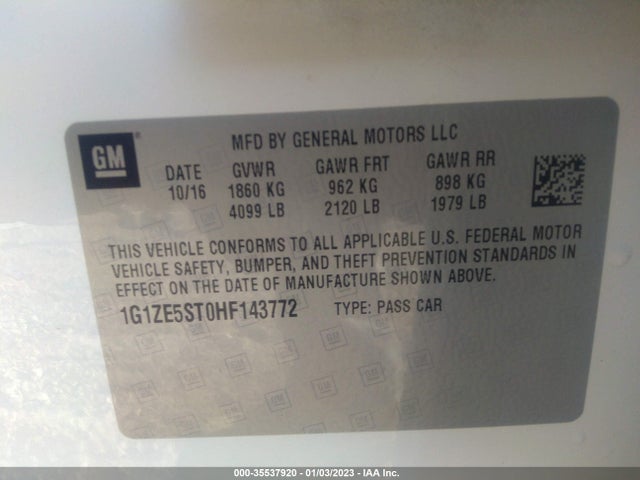 Chevrolet MALIBU LT 2017 1G1ZE5ST0HF143772 Image 10