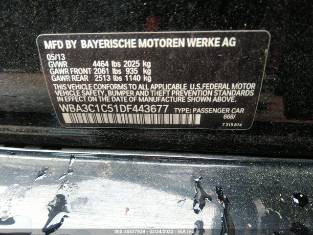 BMW 3 Series 328i 2013 WBA3C1C51DF443677 Image 10