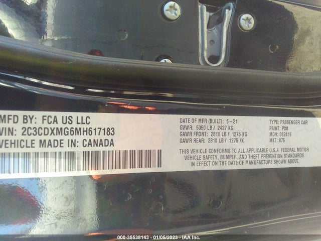 Dodge CHARGER GT 2021 2C3CDXMG6MH617183 Image 9