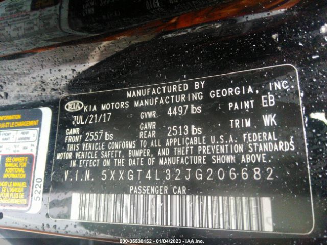 5XXGT4L32JG206682 KIA Optima S