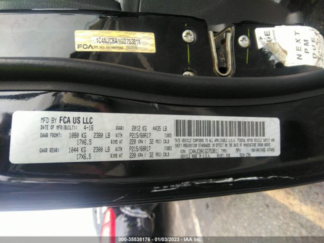 1C4NJCBA1GD753811 Jeep Compass Sport