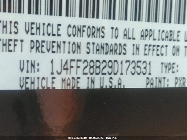 2009 JEEP PATRIOT SPORT VIN: 1J4FF28B29D173531