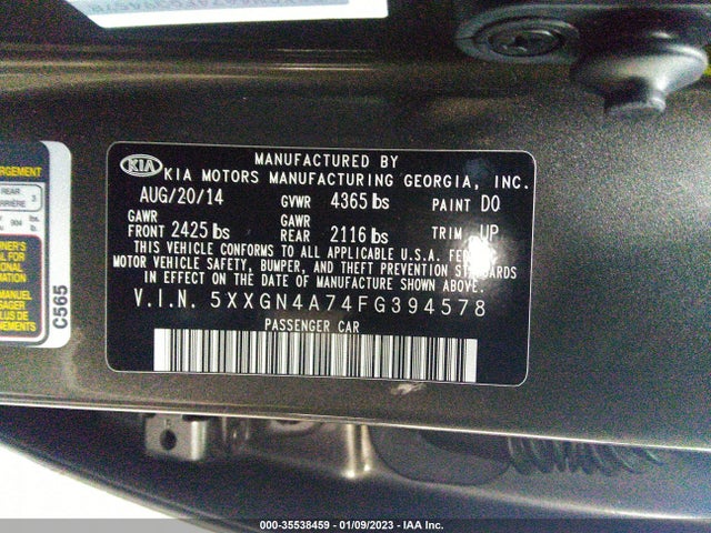 KIA Optima 2015 5XXGN4A74FG394578 Image 11