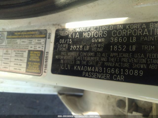KNADM4A31G6613089 KIA RIO LX