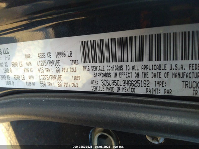 RAM 2500 Tradesman 2017 3C6UR5CL3HG625162 Image 10