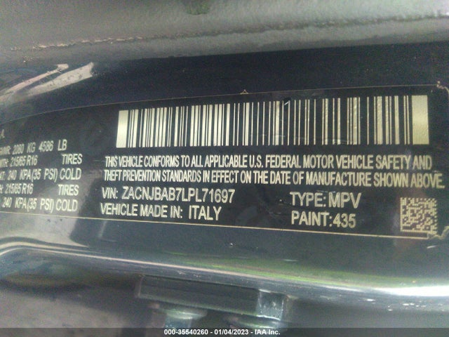 Jeep Renegade Sport 2020 ZACNJBAB7LPL71697 Image 9