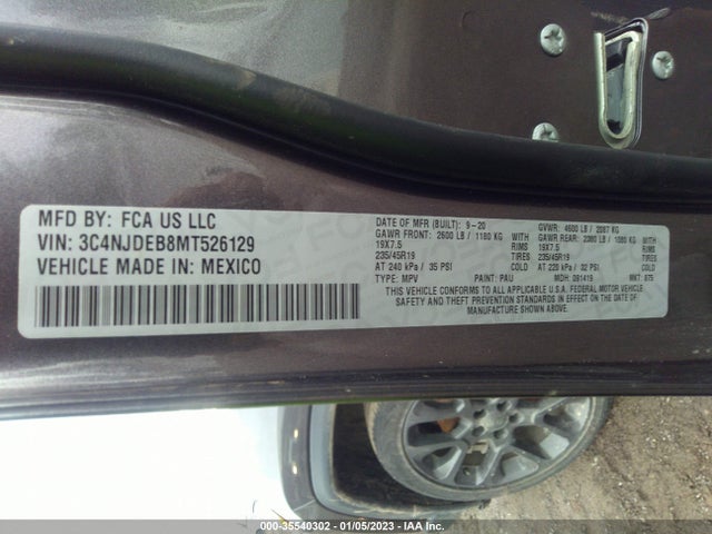 Jeep Compass 80th Anniversary 2021 3C4NJDEB8MT526129 Image 9