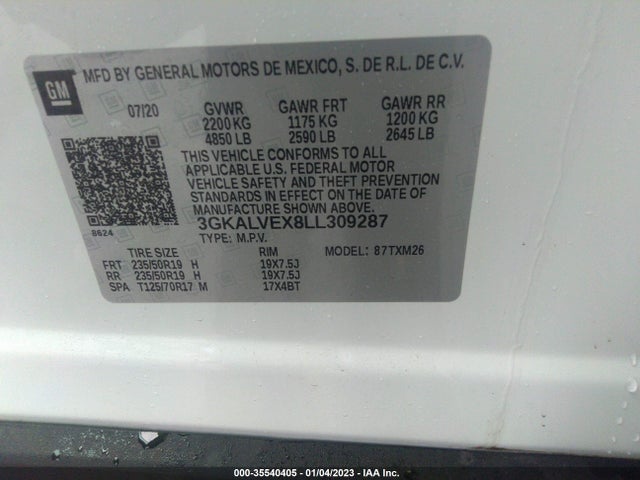 2020 GMC Terrain, VIN: 3GKALVEX8LL309287