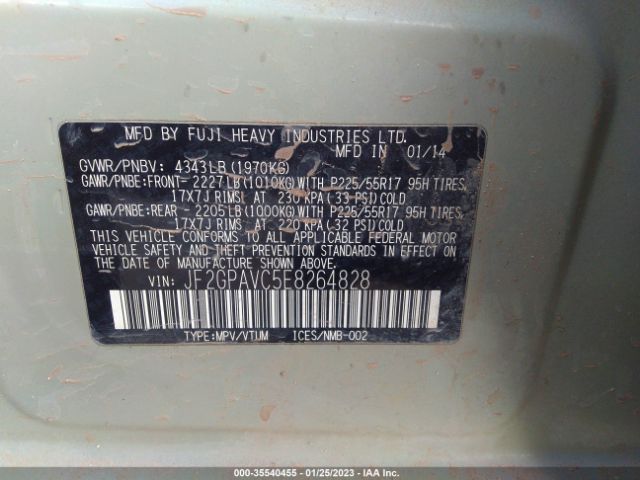JF2GPAVC5E8264828 Subaru Xv Crosstrek Premium