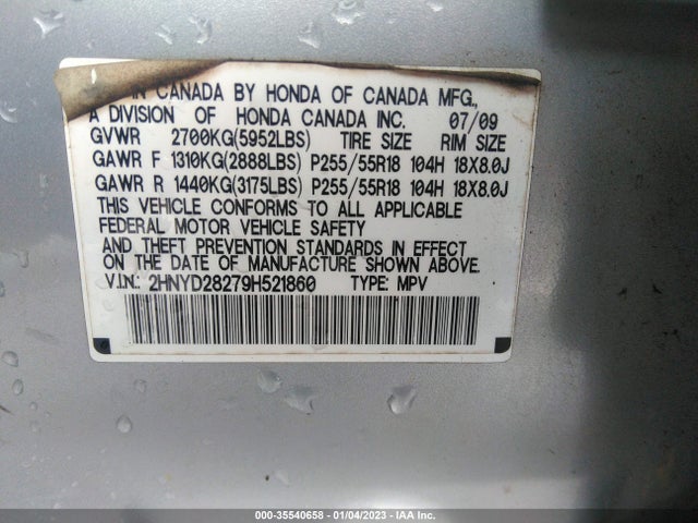 2HNYD28279H521860 Acura MDX