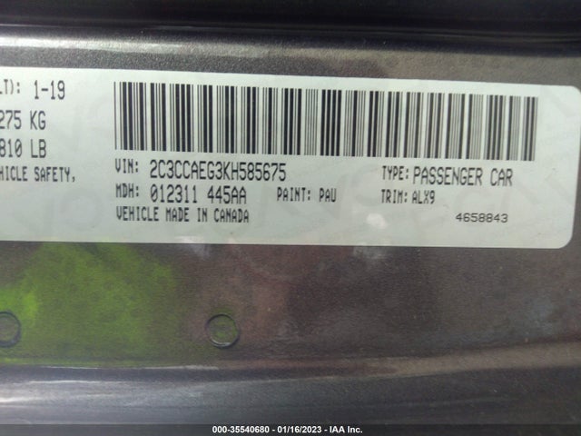 Chrysler 300 Limited 2019 2C3CCAEG3KH585675 Image 9