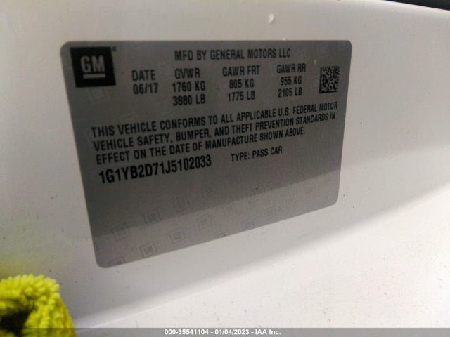 Chevrolet Corvette 1lt 2018 1G1YB2D71J5102033 Image 10