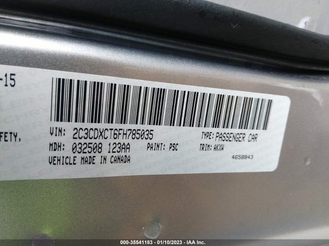 Dodge Charger Rt 2015 2C3CDXCT6FH785035 Image 9