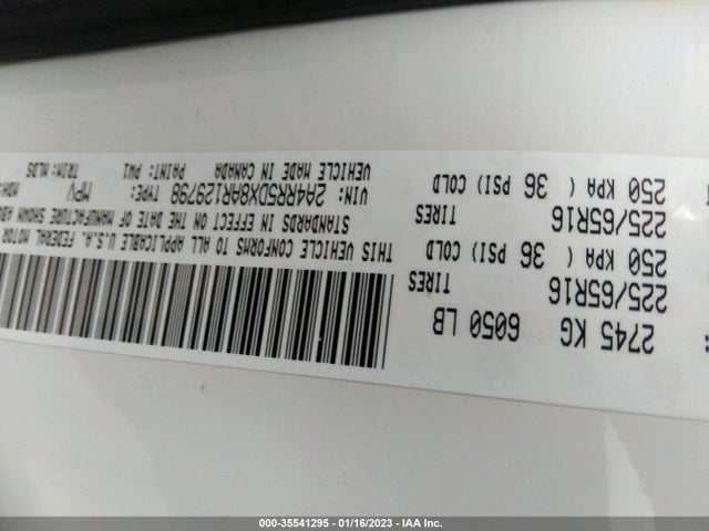 2A4RR5DX8AR129798 Chrysler Town & Country Touring