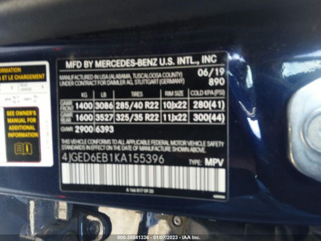 4JGED6EB1KA155396 Mercedes-Benz Gle Amg Gle 43