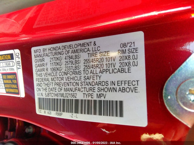 2021 Acura RDX, VIN: 5J8TC1H61ML021562