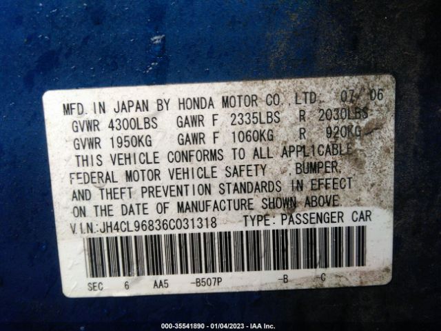 JH4CL96836C031318 Acura TSX