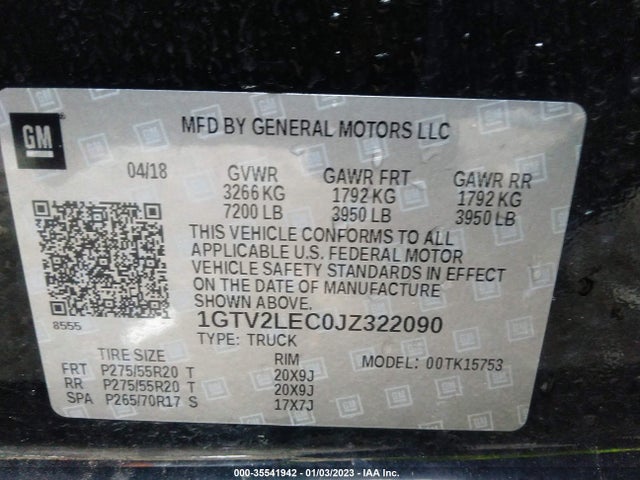 GMC SIERRA 1500 2018 1GTV2LEC0JZ322090 Image 9
