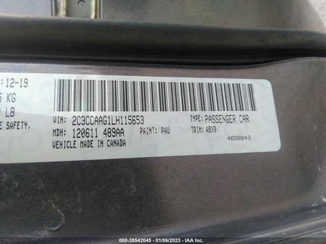 2C3CCAAG1LH115653 Chrysler 300 Touring
