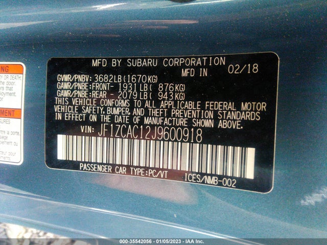 2018 Subaru BRZ, VIN: JF1ZCAC12J9600918