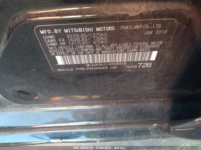 Mitsubishi Mirage 2018 ML32A3HJ1JH009316 Image 10