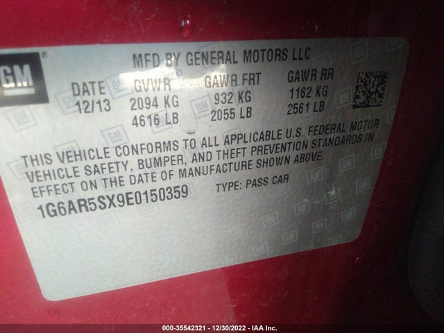 2014 Cadillac CTS, VIN: 1G6AR5SX9E0150359