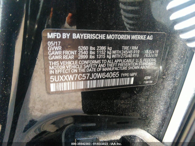 BMW X4 M40i 2018 5UXXW7C57J0W64065 Image 9