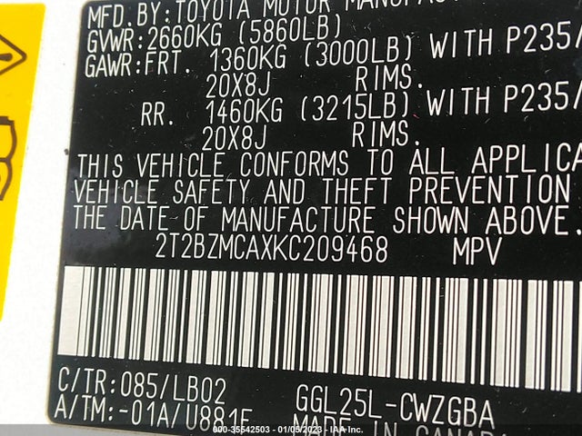 Lexus Rx Rx 350 2019 2T2BZMCAXKC209468 Image 15