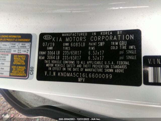 KIA Sedona L 2020 KNDMA5C16L6600099 Image 9