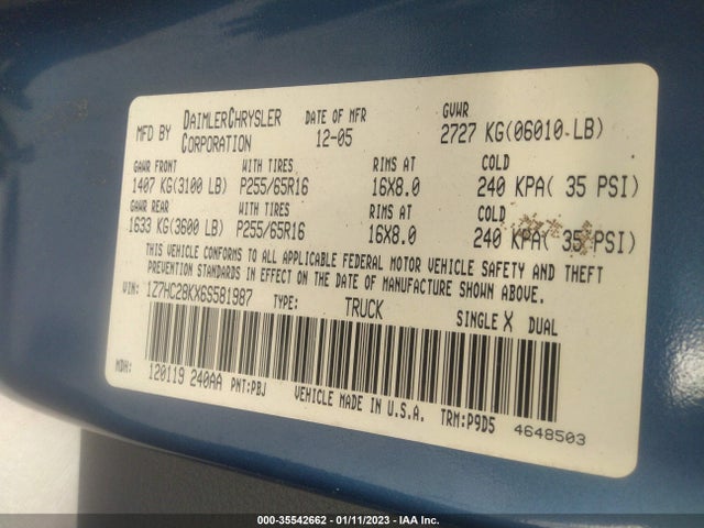 1Z7HC28KX6S581987 Mitsubishi RAIDER LS