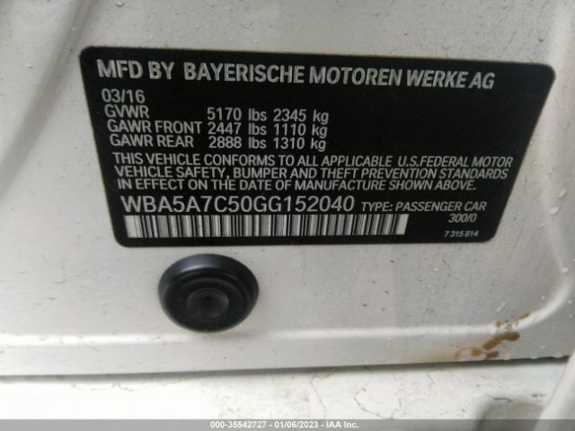 WBA5A7C50GG152040 BMW 5 Series 528i Xdrive
