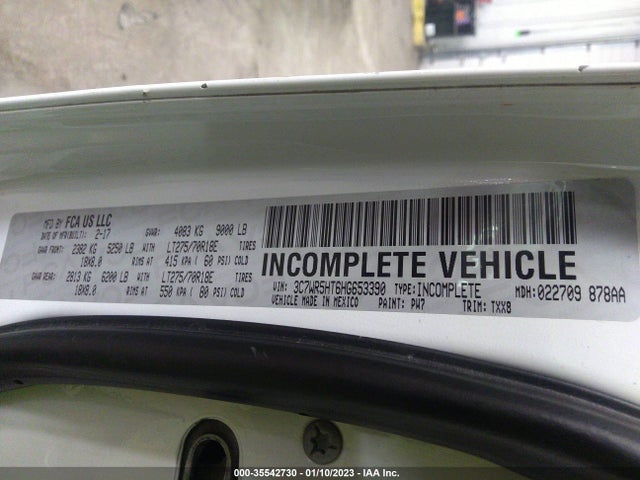 2017 Ram 2500, VIN: 3C7WR5HT6HG653390