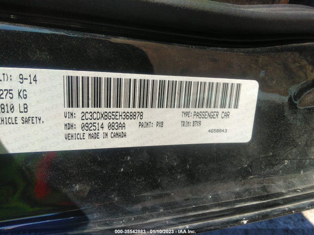 Dodge Charger Se 2014 2C3CDXBG5EH368878 Image 9