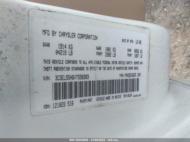 3C3EL55H6VT558393 Chrysler Sebring Jxi