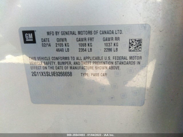 Chevrolet IMPALA LS 2014 2G11X5SL9E9266658 Image 10