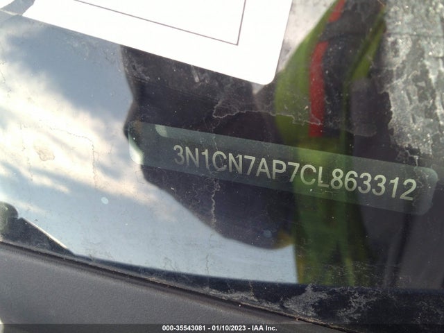 2012 NISSAN VERSA SL VIN: 3N1CN7AP7CL863312