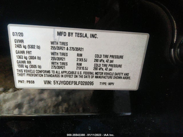 5YJYGDEF9LF028095 Tesla Model Y Long Range/performance