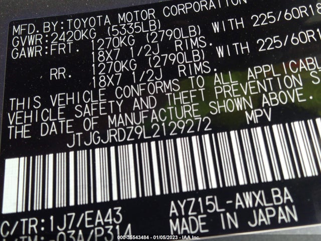 Lexus Nx Nx 300h 2020 JTJGJRDZ9L2129272 Image 9