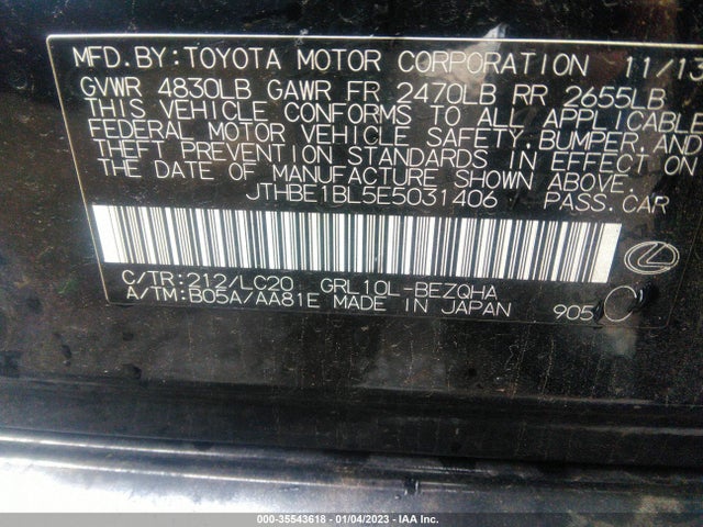 Lexus GS 350 2014 JTHBE1BL5E5031406 Image 11