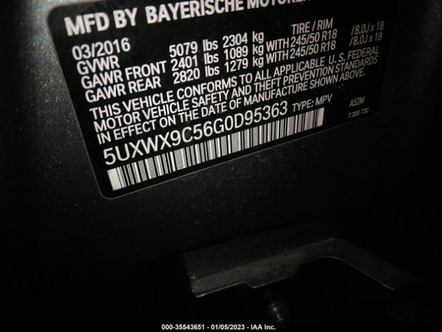 5UXWX9C56G0D95363 BMW X3 Xdrive28i