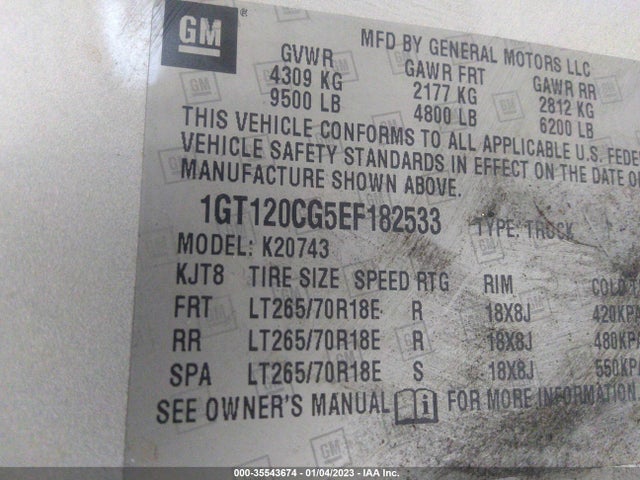 GMC Sierra 2500hd Sle 2014 1GT120CG5EF182533 Image 9