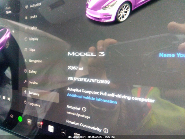 Tesla MODEL 3 2022 5YJ3E1EA7NF121509 Image 7
