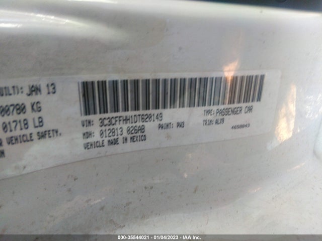 3C3CFFHH1DT620149 Fiat 500 Turbo
